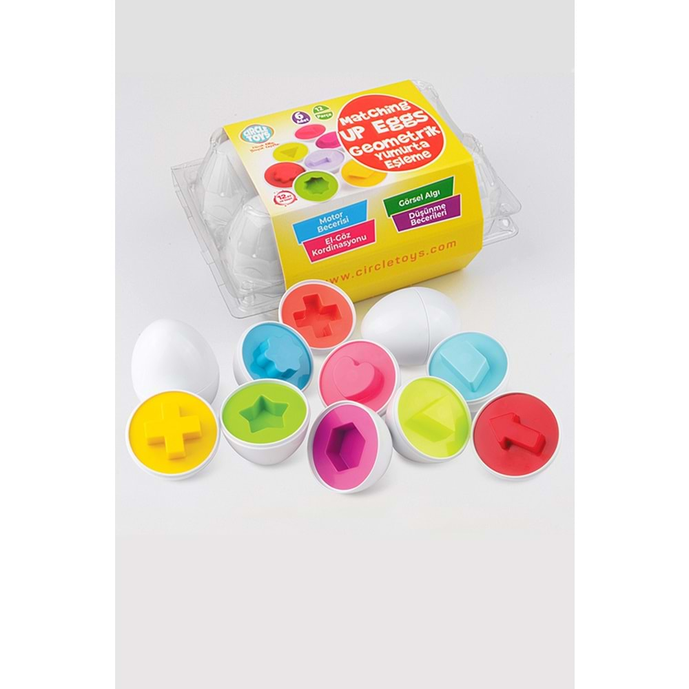 Circle Toys 6'lı Geometrik Yumurta Eşleme Oyunu