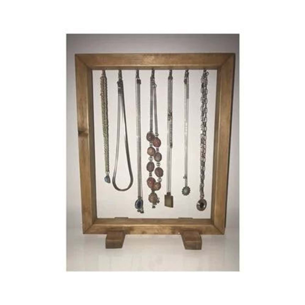 Ahşap Takı Aksesuar Askısı Organizer 35x27 cm.