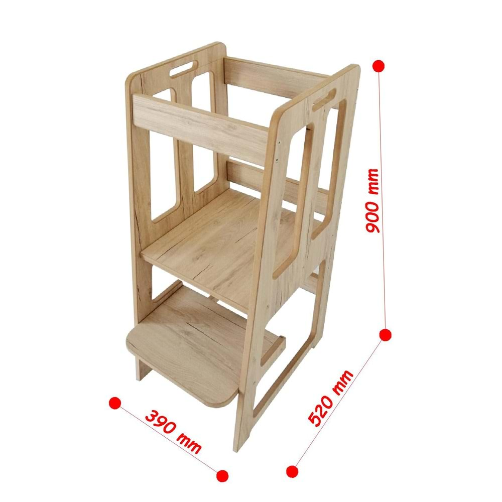 Damla Toys Montessori Çocuk Ahşap Öğrenme Kulesi