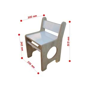Yaz-Sil Yüzey Çocuk Ahşap Ders Masası ve Sandalye Takımı - 1 Masa 1 Sandalye