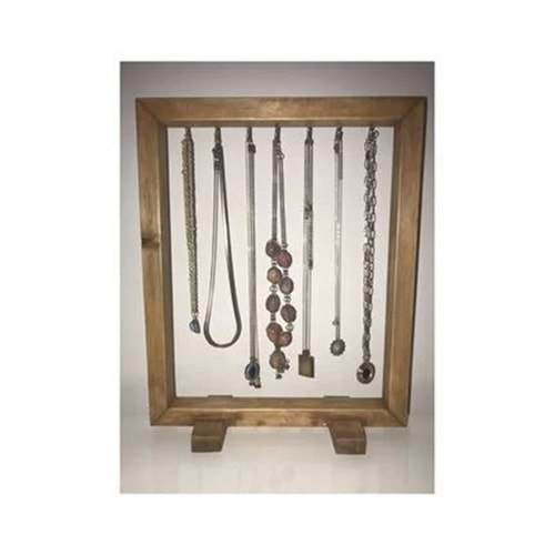 Ahşap Takı Aksesuar Askısı Organizer 35x27 cm.
