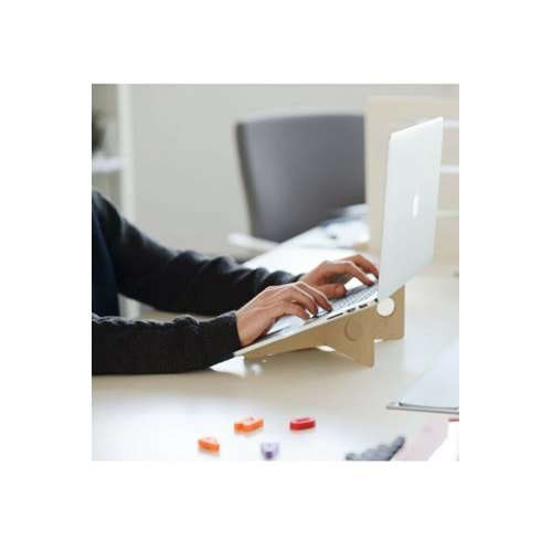 Ahşap Laptop Standı Notebook Yükseltici Dizüstü Bilgisayar Altlığı