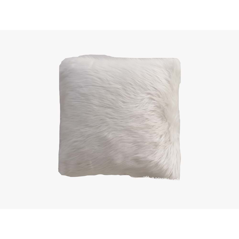 Siyah-Beyaz 2'li Peluş Yastık Kırlent Kılıfı 45x45 cm.