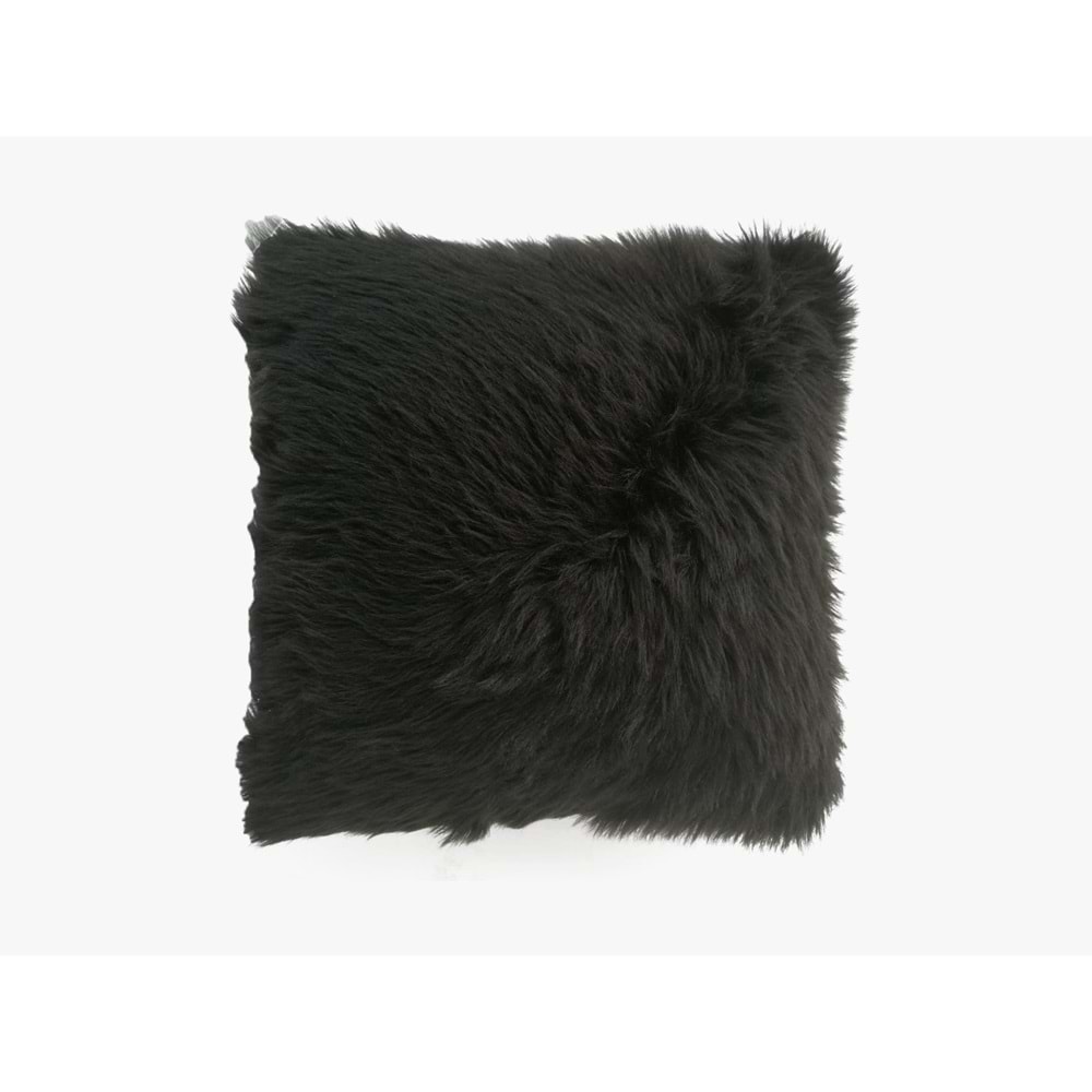 Siyah-Beyaz 2'li Peluş Yastık Kırlent Kılıfı 45x45 cm.