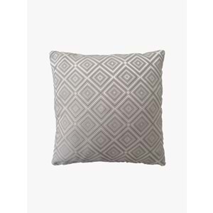 Bej ve Gri Renk 2'li Desenli Kumaş Yastık Kırlent Kılıfı 45x45 cm.