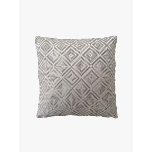 Gri Renk Desenli Kumaş Yastık Kırlent Kılıfı 45x45 cm.