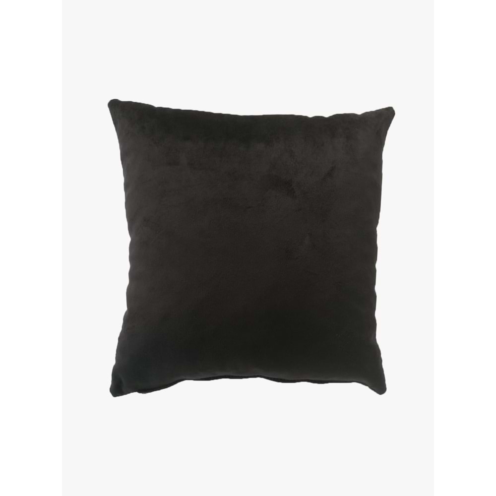 4'lü Siyah Düz Model Yastık Kırlent Kılıfı 45x45 cm.