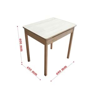 Çocuk Ahşap Aktivite Ders Masa Sandalye Takımı 45x69x60 cm. 4-8 Yaş